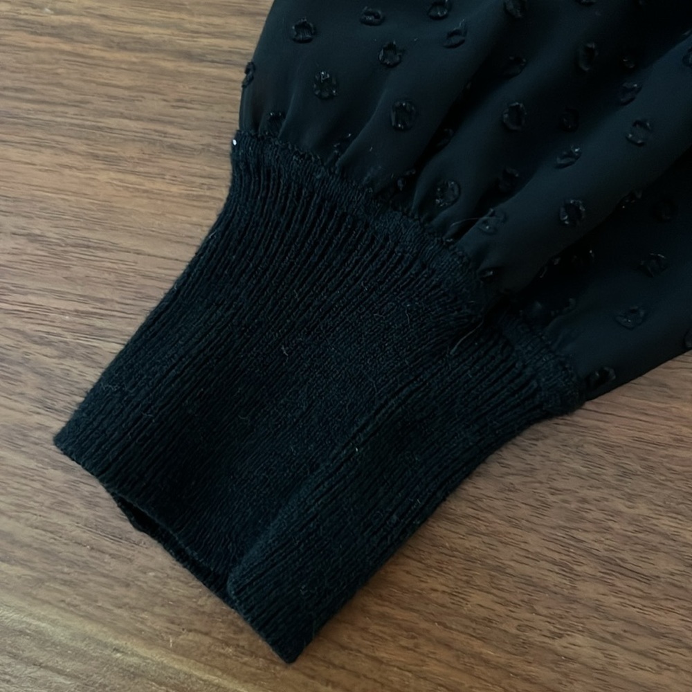 LOFT Dotted Mixed Media Sweater - Picture 5 of 10